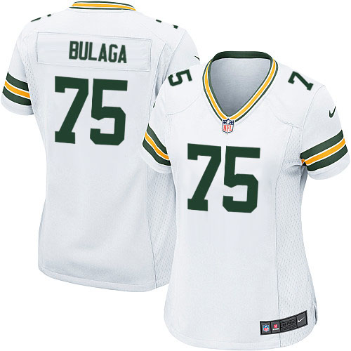 Women's Nike Green Bay Packers #75 Bryan Bulaga Game White NFL Jersey