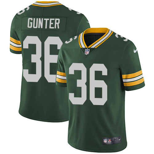 Youth Nike Green Bay Packers #36 LaDarius Gunter Green Team Color Vapor Untouchable Elite Player NFL Jersey