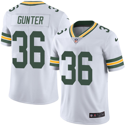 Youth Nike Green Bay Packers #36 LaDarius Gunter White Vapor Untouchable Elite Player NFL Jersey