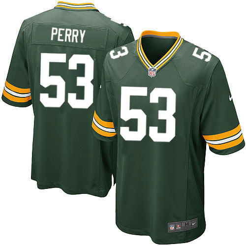 Men's Nike Green Bay Packers #53 Nick Perry Game Green Team Color NFL Jersey