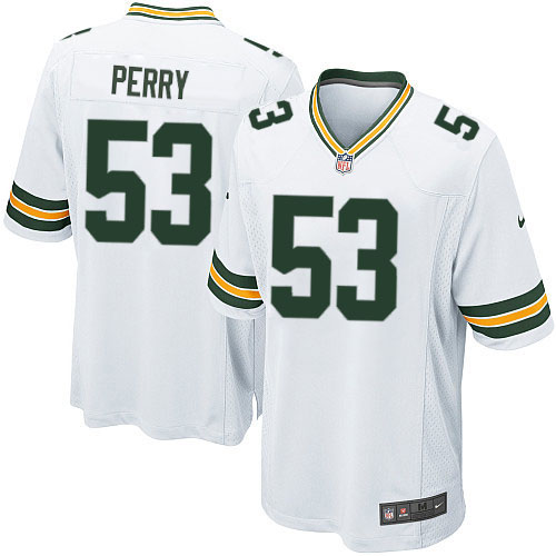 Men's Nike Green Bay Packers #53 Nick Perry Game White NFL Jersey