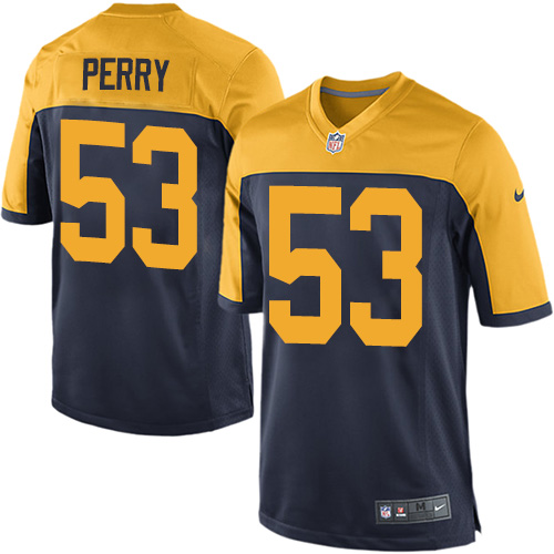 Men's Nike Green Bay Packers #53 Nick Perry Game Navy Blue Alternate NFL Jersey