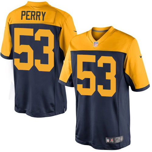 Youth Nike Green Bay Packers #53 Nick Perry Limited Navy Blue Alternate NFL Jersey
