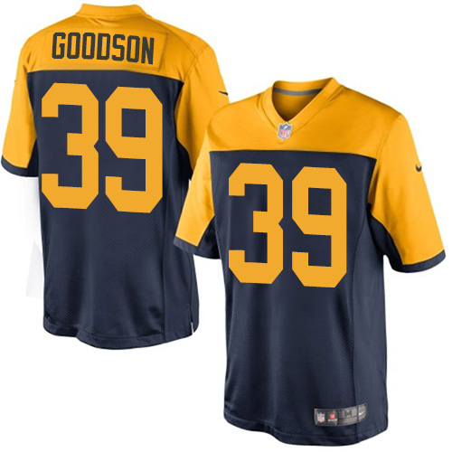 Youth Nike Green Bay Packers #39 Demetri Goodson Navy Blue Alternate Vapor Untouchable Elite Player NFL Jersey