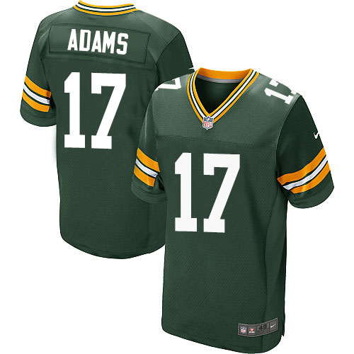Men's Nike Green Bay Packers #17 Davante Adams Elite Green Team Color NFL Jersey