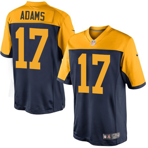 Youth Nike Green Bay Packers #17 Davante Adams Limited Navy Blue Alternate NFL Jersey