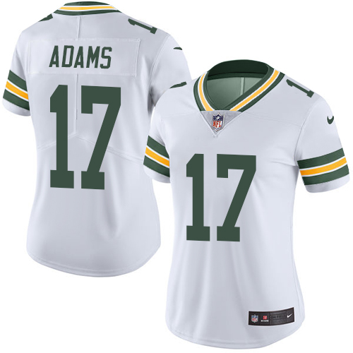 Women's Nike Green Bay Packers #17 Davante Adams White Vapor Untouchable Elite Player NFL Jersey
