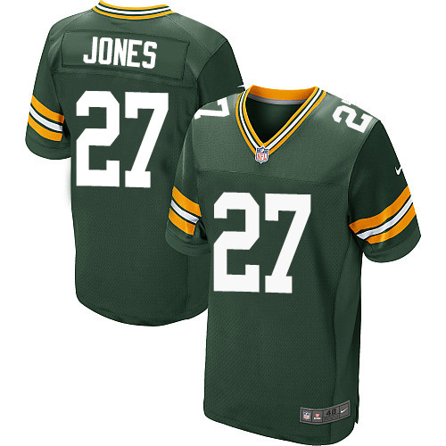 Men's Nike Green Bay Packers #27 Josh Jones Elite Green Team Color NFL Jersey