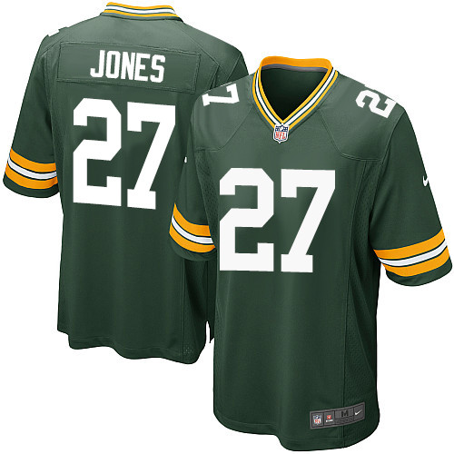 Men's Nike Green Bay Packers #27 Josh Jones Game Green Team Color NFL Jersey