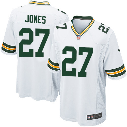 Men's Nike Green Bay Packers #27 Josh Jones Game White NFL Jersey