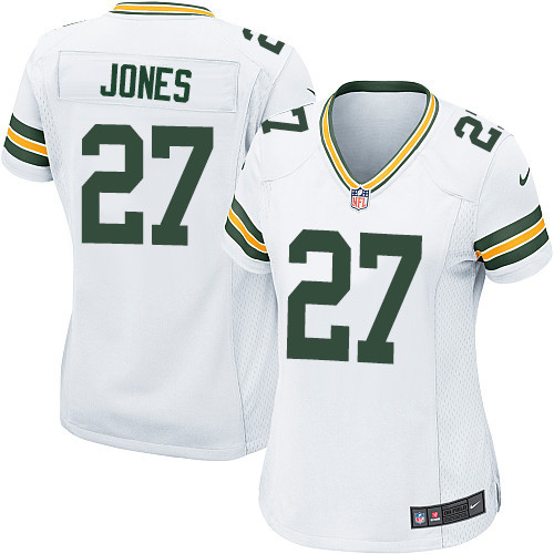 Women's Nike Green Bay Packers #27 Josh Jones Game White NFL Jersey