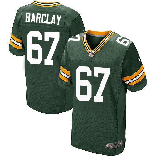 Men's Nike Green Bay Packers #67 Don Barclay Elite Green Team Color NFL Jersey