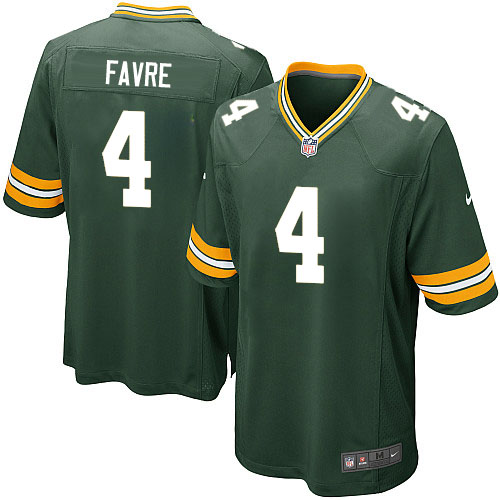 Men's Nike Green Bay Packers #4 Brett Favre Game Green Team Color NFL Jersey