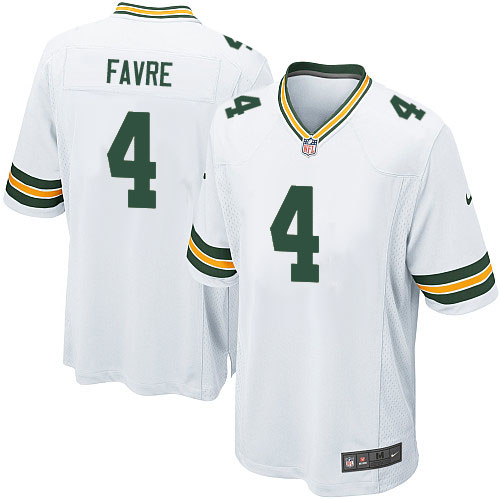 Men's Nike Green Bay Packers #4 Brett Favre Game White NFL Jersey