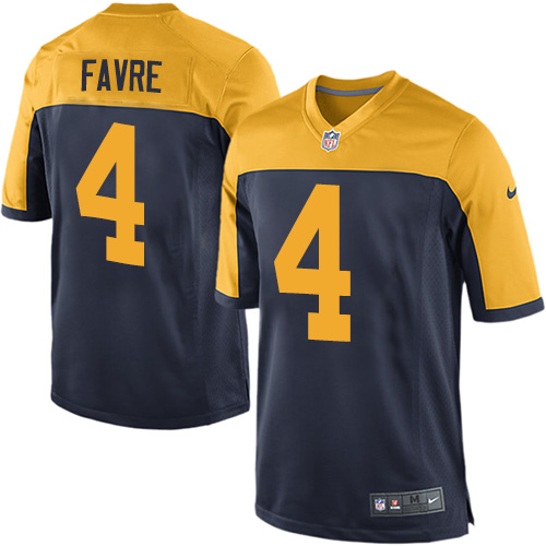 Men's Nike Green Bay Packers #4 Brett Favre Game Navy Blue Alternate NFL Jersey