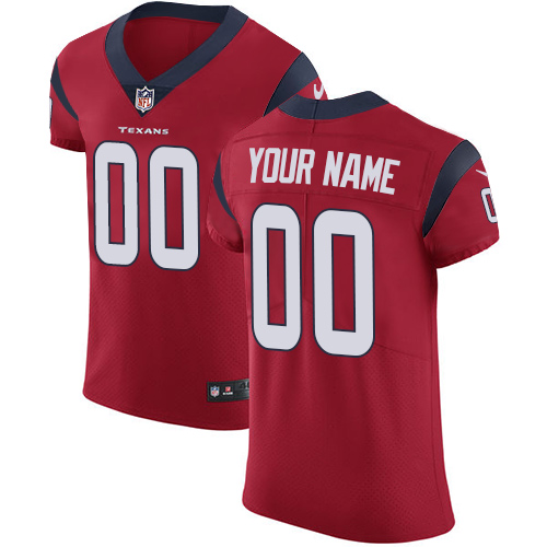 Men's Nike Houston Texans Customized Red Alternate Vapor Untouchable Custom Elite NFL Jersey