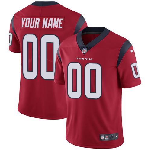 Men's Nike Houston Texans Customized Red Alternate Vapor Untouchable Custom Limited NFL Jersey