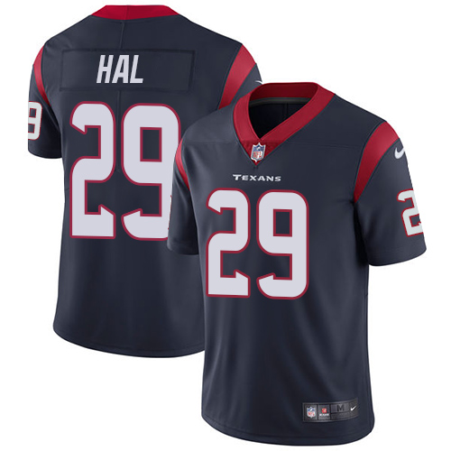 Youth Nike Houston Texans #29 Andre Hal Navy Blue Team Color Vapor Untouchable Limited Player NFL Jersey