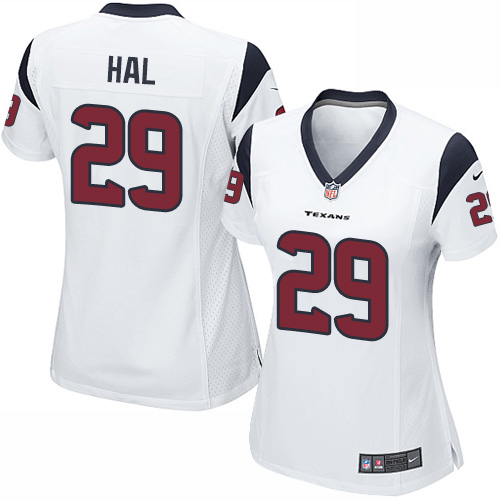Women's Nike Houston Texans #29 Andre Hal Game White NFL Jersey
