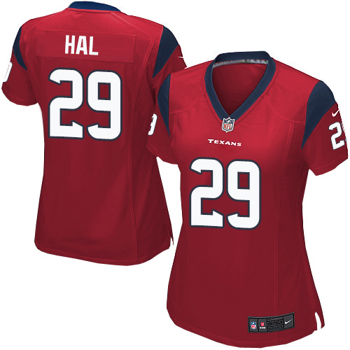 Women's Nike Houston Texans #29 Andre Hal Game Red Alternate NFL Jersey