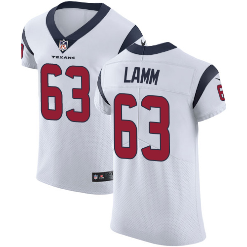 Men's Nike Houston Texans #63 Kendall Lamm White Vapor Untouchable Elite Player NFL Jersey