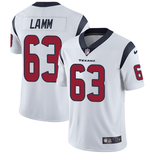 Men's Nike Houston Texans #63 Kendall Lamm White Vapor Untouchable Limited Player NFL Jersey