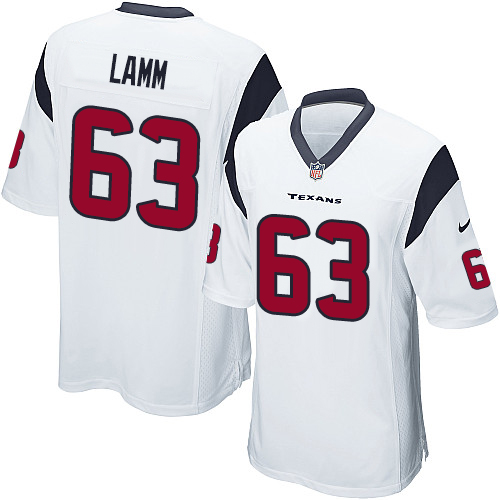 Men's Nike Houston Texans #63 Kendall Lamm Game White NFL Jersey