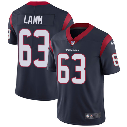 Youth Nike Houston Texans #63 Kendall Lamm Navy Blue Team Color Vapor Untouchable Limited Player NFL Jersey