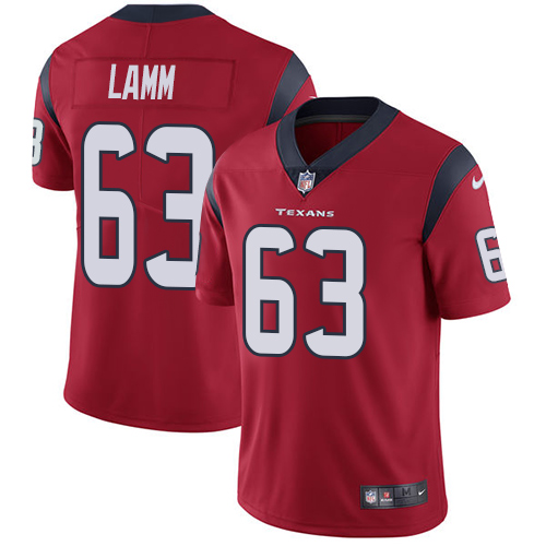 Youth Nike Houston Texans #63 Kendall Lamm Red Alternate Vapor Untouchable Limited Player NFL Jersey