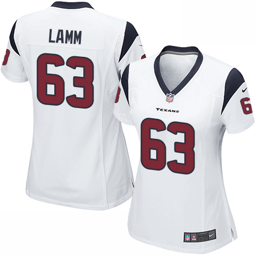 Women's Nike Houston Texans #63 Kendall Lamm Game White NFL Jersey
