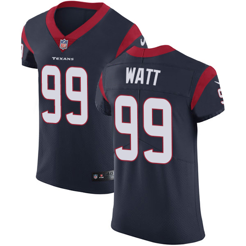 Men's Nike Houston Texans #99 J.J. Watt Navy Blue Team Color Vapor Untouchable Elite Player NFL Jersey