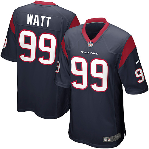 Men's Nike Houston Texans #99 J.J. Watt Game Navy Blue Team Color NFL Jersey