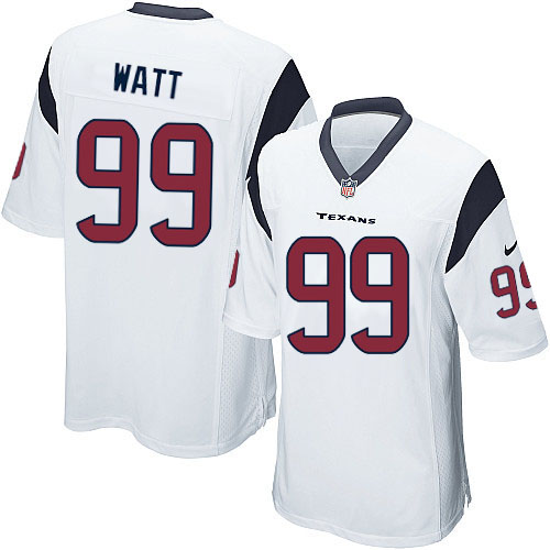 Men's Nike Houston Texans #99 J.J. Watt Game White NFL Jersey