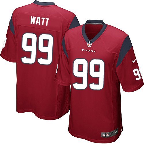 Men's Nike Houston Texans #99 J.J. Watt Game Red Alternate NFL Jersey