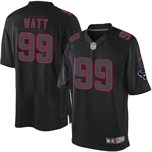 Men's Nike Houston Texans #99 J.J. Watt Limited Black Impact NFL Jersey
