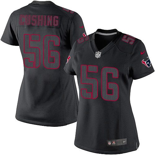 Women's Nike Houston Texans #56 Brian Cushing Limited Black Impact NFL Jersey