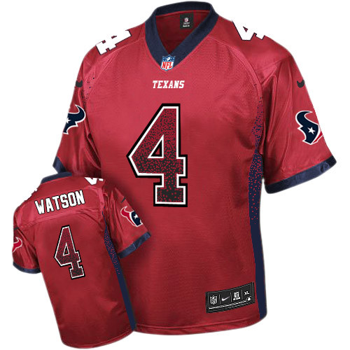 Men's Nike Houston Texans #4 Deshaun Watson Elite Red Drift Fashion NFL Jersey