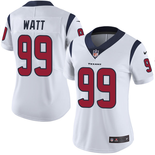 Women's Nike Houston Texans #99 J.J. Watt White Vapor Untouchable Limited Player NFL Jersey