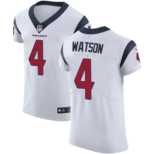 Men's Nike Houston Texans #4 Deshaun Watson White Vapor Untouchable Elite Player NFL Jersey