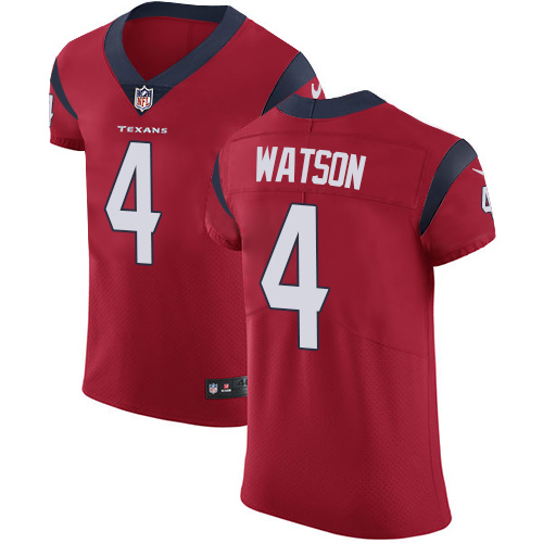 Men's Nike Houston Texans #4 Deshaun Watson Red Alternate Vapor Untouchable Elite Player NFL Jersey