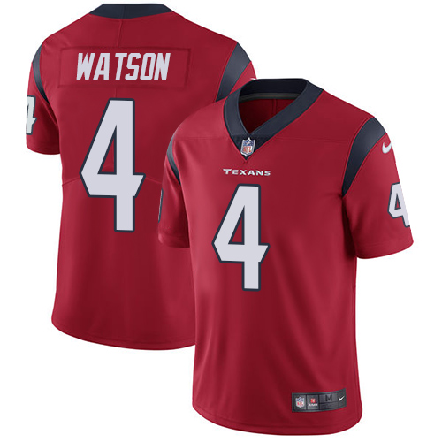 Men's Nike Houston Texans #4 Deshaun Watson Red Alternate Vapor Untouchable Limited Player NFL Jersey