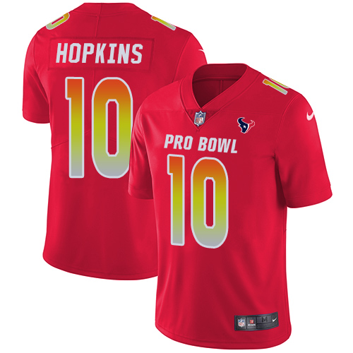 Men's Nike Houston Texans #10 DeAndre Hopkins Limited Red 2018 Pro Bowl NFL Jersey