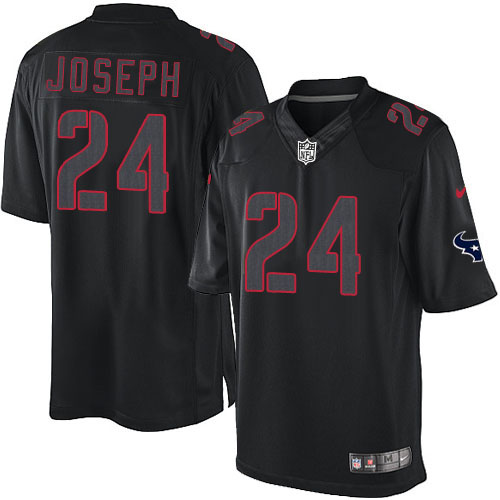 Men's Nike Houston Texans #24 Johnathan Joseph Limited Black Impact NFL Jersey