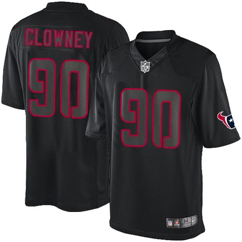 Men's Nike Houston Texans #90 Jadeveon Clowney Limited Black Impact NFL Jersey