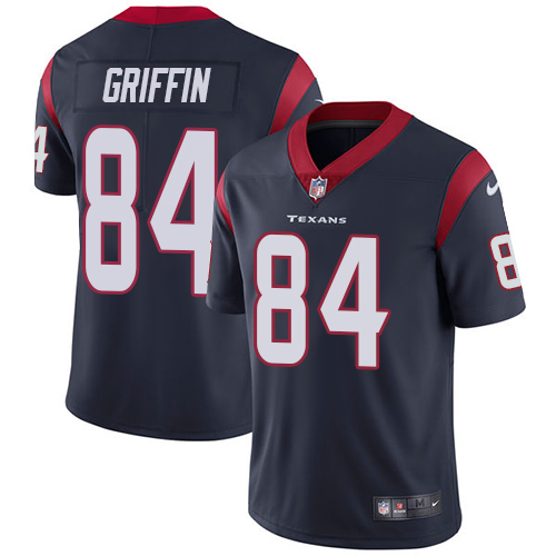 Youth Nike Houston Texans #84 Ryan Griffin Navy Blue Team Color Vapor Untouchable Limited Player NFL Jersey