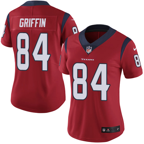 Women's Nike Houston Texans #84 Ryan Griffin Red Alternate Vapor Untouchable Elite Player NFL Jersey