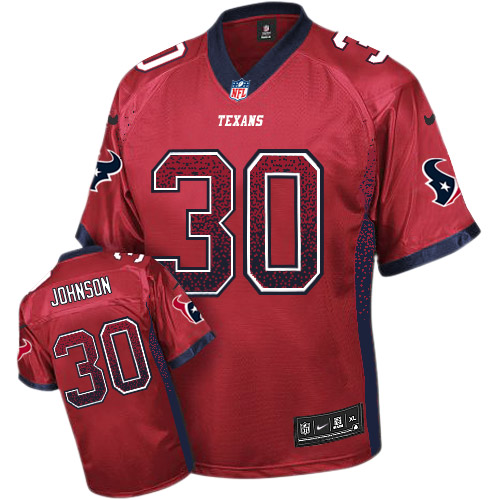 Men's Nike Houston Texans #30 Kevin Johnson Elite Red Drift Fashion NFL Jersey