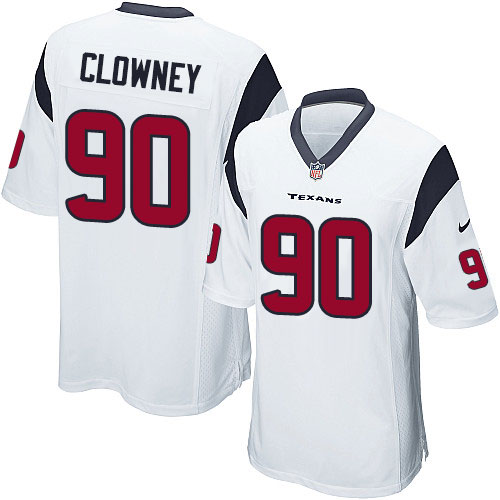Men's Nike Houston Texans #90 Jadeveon Clowney Game White NFL Jersey