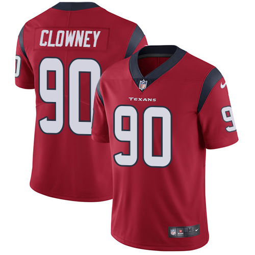 Men's Nike Houston Texans #90 Jadeveon Clowney Red Alternate Vapor Untouchable Limited Player NFL Jersey