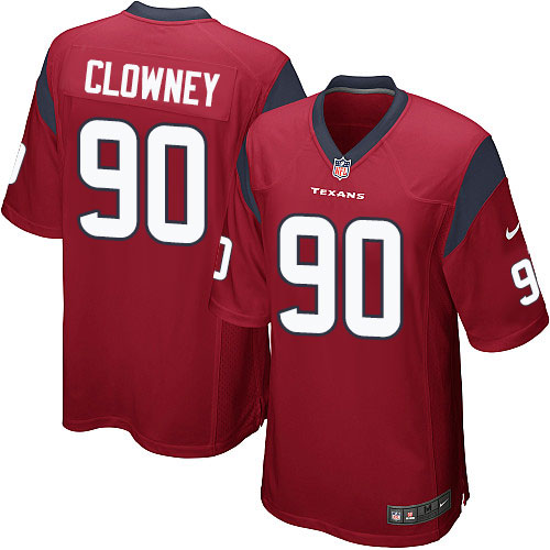 Men's Nike Houston Texans #90 Jadeveon Clowney Game Red Alternate NFL Jersey